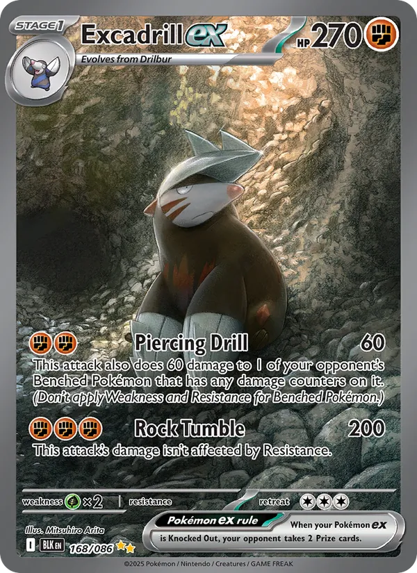 Excadrill ex - Black Bolt Pokemon Card
