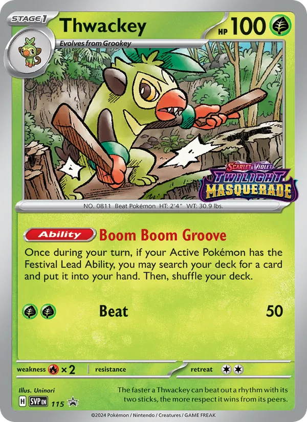 Thwackey - SVP Black Star Promos Pokemon Card