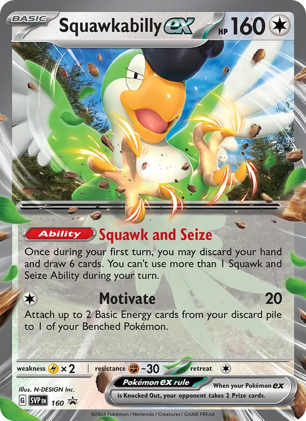 Squawkabilly ex - SVP Black Star Promos Pokemon Card
