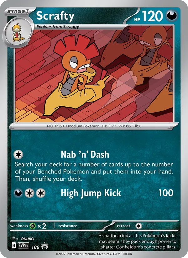 Scrafty - SVP Black Star Promos Pokemon Card