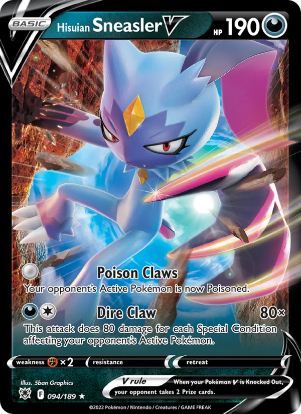 Hisuian Sneasler V - Astral Radiance Pokemon Card