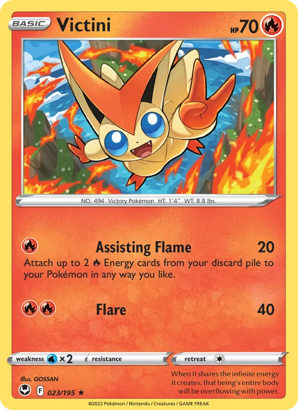 Victini - Silver Tempest Pokemon Card