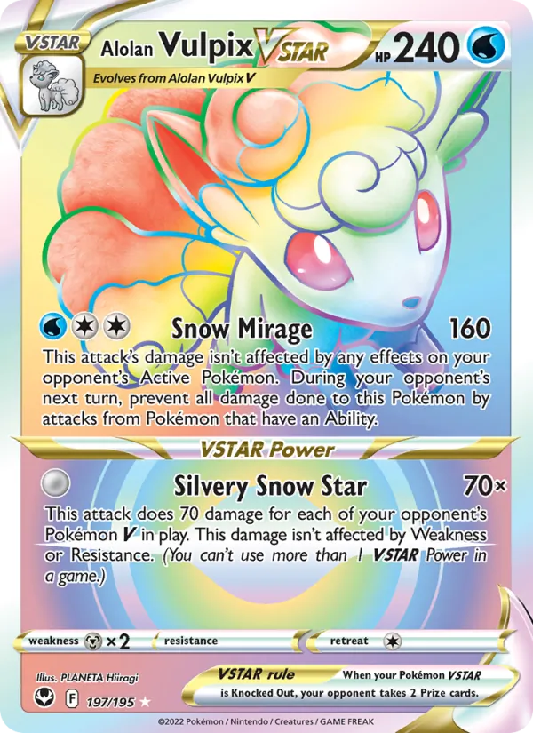 Alolan Vulpix VSTAR - Silver Tempest Pokemon Card