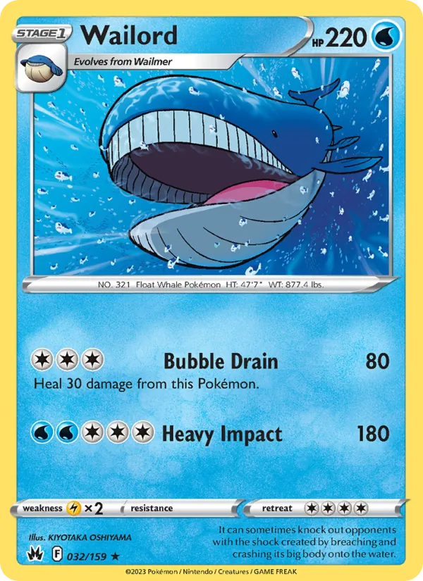 Wailord - Crown Zenith Pokemon Card