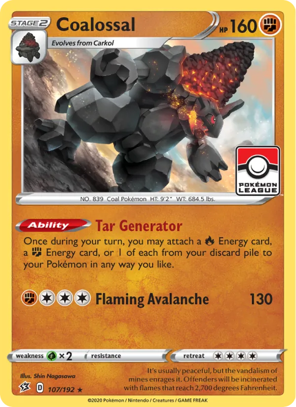 Coalossal - Rebel Clash Pokemon Card