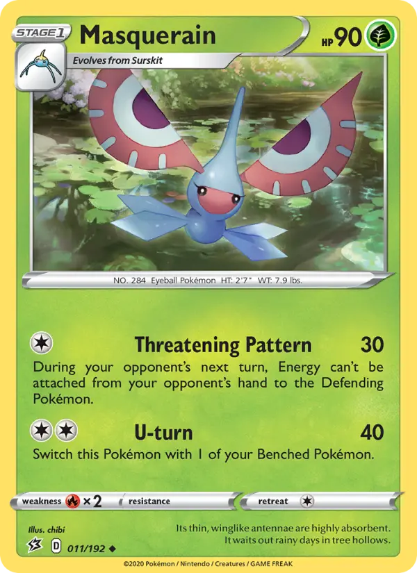 Masquerain - Rebel Clash Pokemon Card