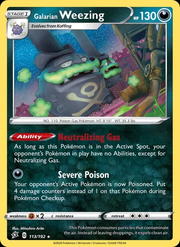 Galarian Weezing - Rebel Clash Pokemon Card