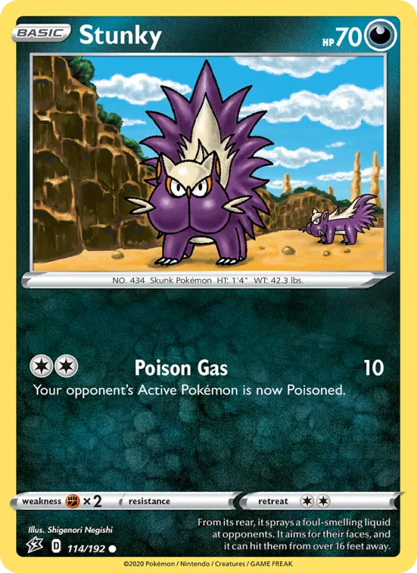 Stunky - Rebel Clash Pokemon Card