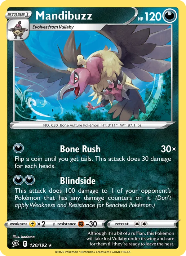 Mandibuzz - Rebel Clash Pokemon Card