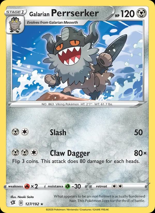 Galarian Perrserker - Rebel Clash Pokemon Card