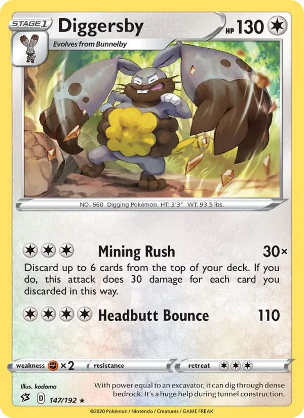 Diggersby - Rebel Clash Pokemon Card
