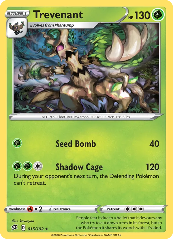 Trevenant - Rebel Clash Pokemon Card