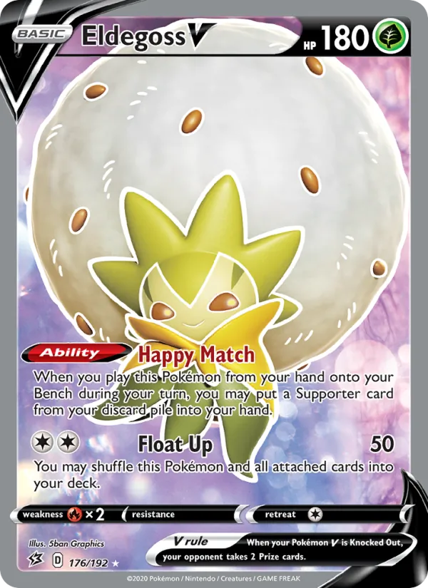 Eldegoss V - Rebel Clash Pokemon Card