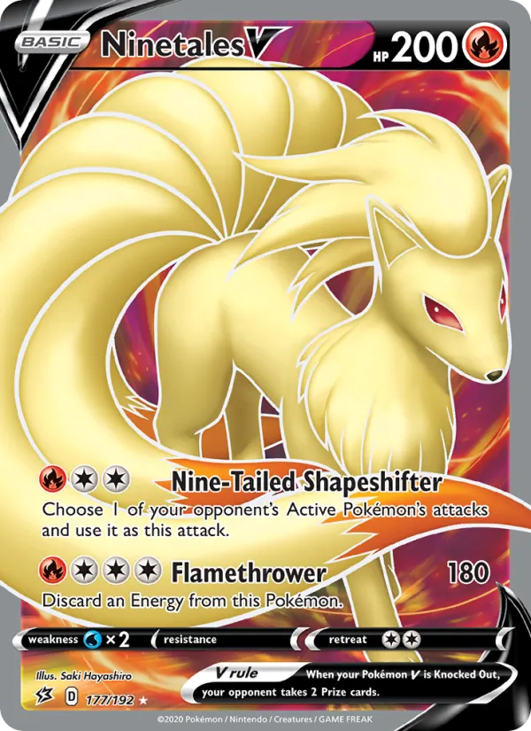 Ninetales V - Rebel Clash Pokemon Card
