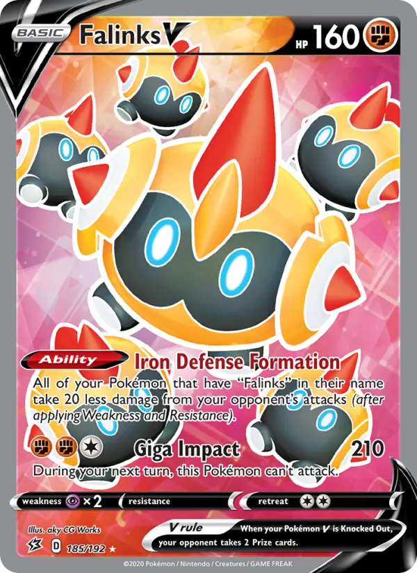 Falinks V - Rebel Clash Pokemon Card