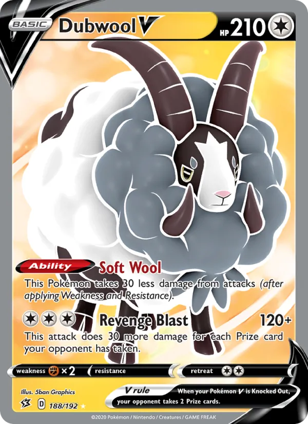 Dubwool V - Rebel Clash Pokemon Card