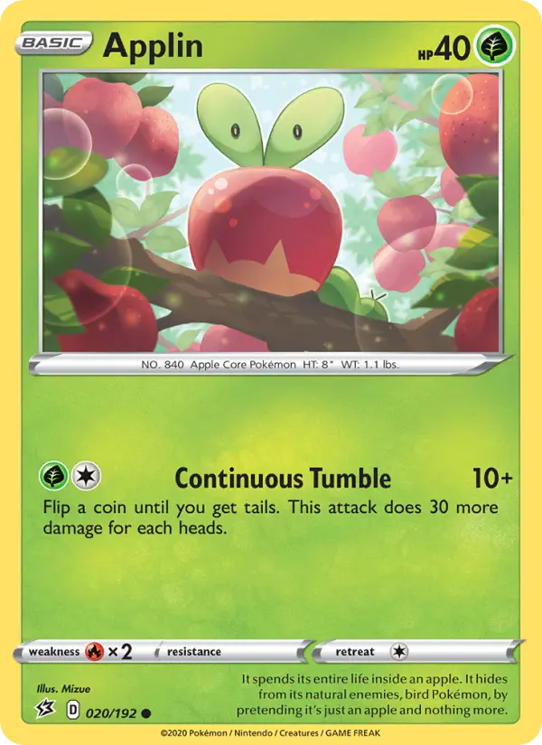 Applin - Rebel Clash Pokemon Card