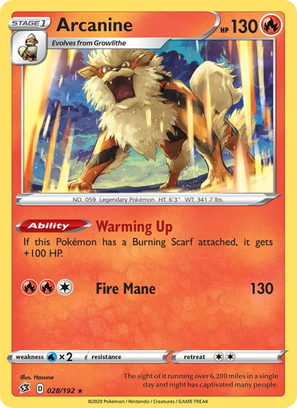 Arcanine - Rebel Clash Pokemon Card