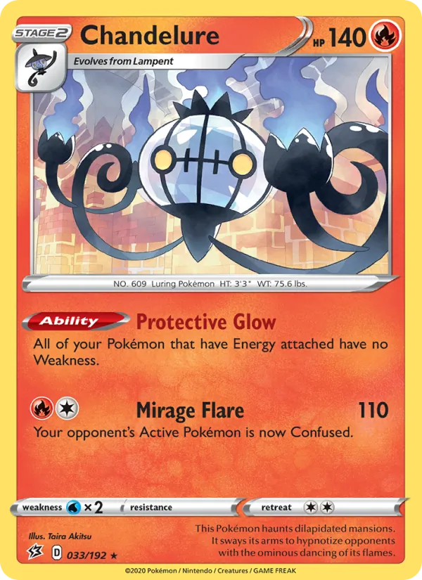 Chandelure - Rebel Clash Pokemon Card