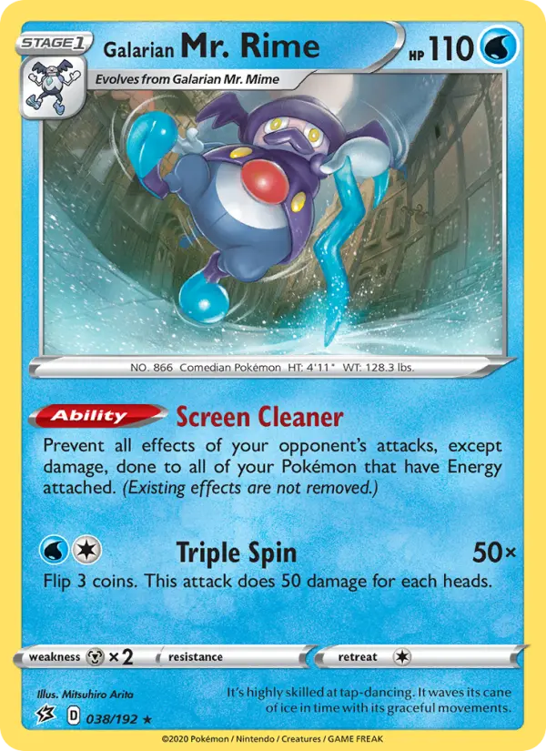 Galarian Mr. Rime - Rebel Clash Pokemon Card