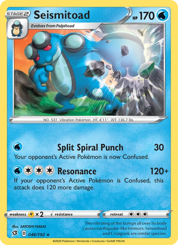 Seismitoad - Rebel Clash Pokemon Card