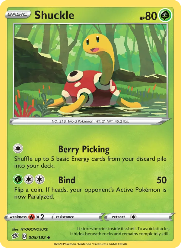 Shuckle - Rebel Clash Pokemon Card