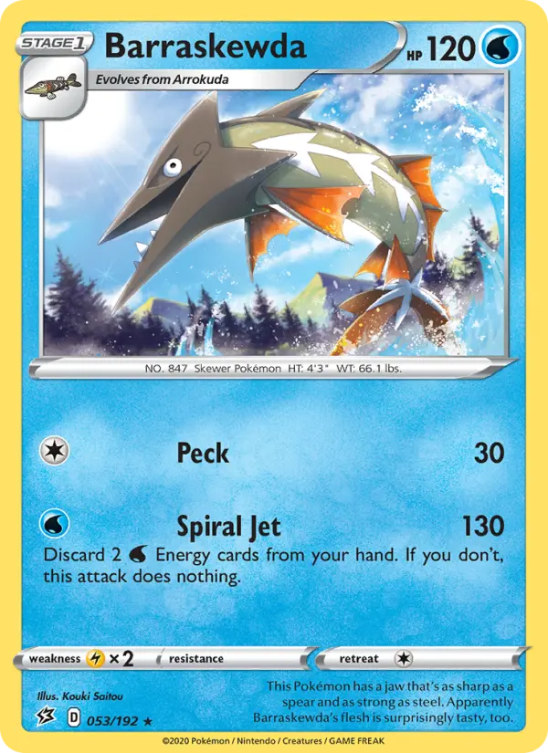 Barraskewda - Rebel Clash Pokemon Card