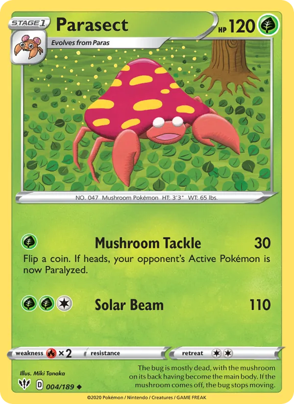 Parasect - Darkness Ablaze Pokemon Card