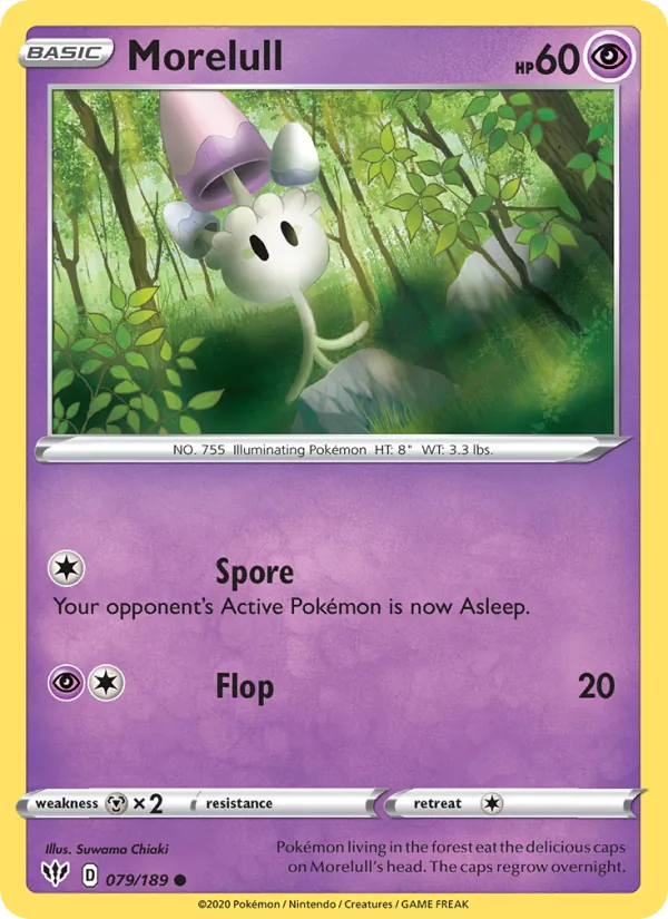 Morelull - Darkness Ablaze Pokemon Card