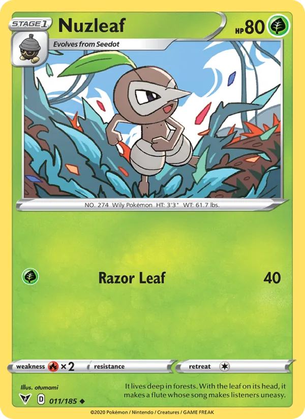 Nuzleaf - Vivid Voltage Pokemon Card
