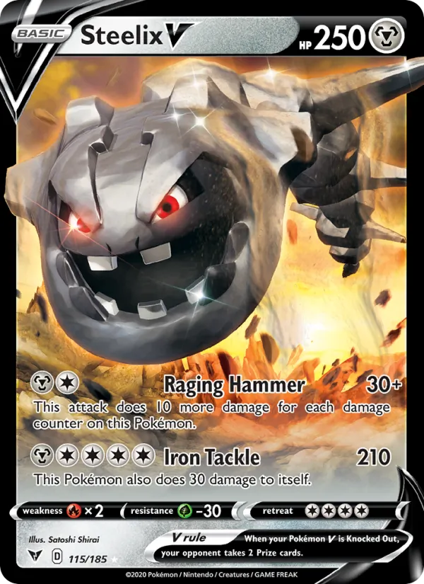 Steelix V - Vivid Voltage Pokemon Card