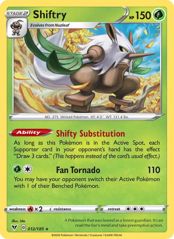 Shiftry - Vivid Voltage Pokemon Card