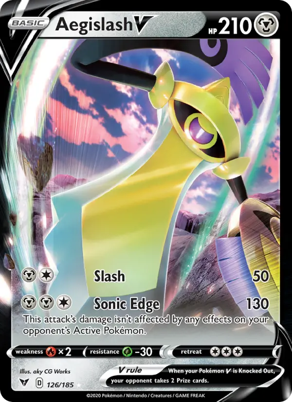 Aegislash V - Vivid Voltage Pokemon Card