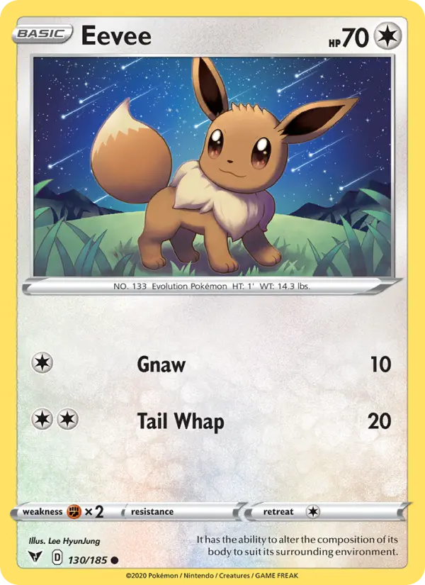 Eevee - Vivid Voltage Pokemon Card