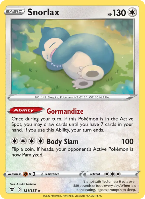 Snorlax - Vivid Voltage Pokemon Card