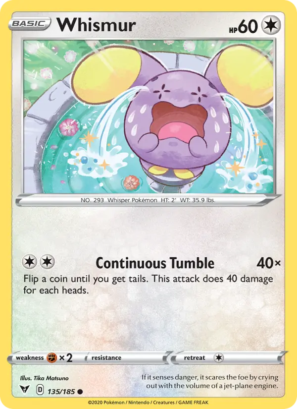 Whismur - Vivid Voltage Pokemon Card