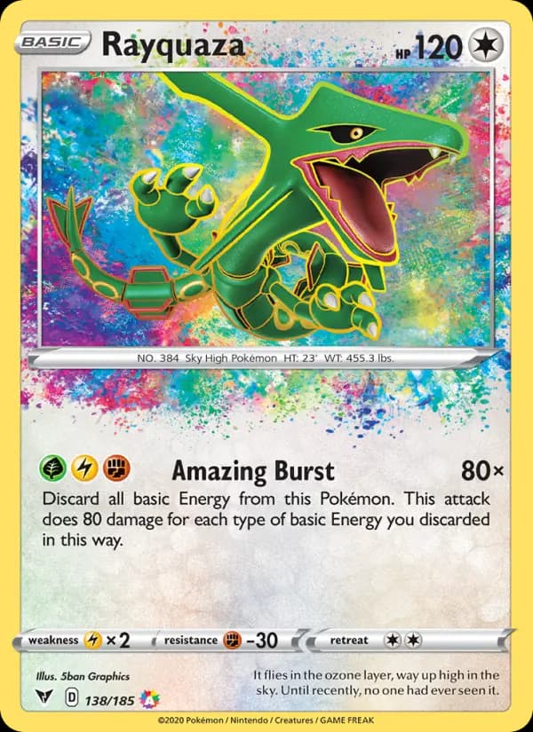 Rayquaza - Vivid Voltage Pokemon Card