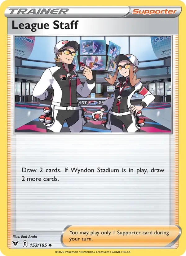 League Staff - Vivid Voltage Pokemon Card