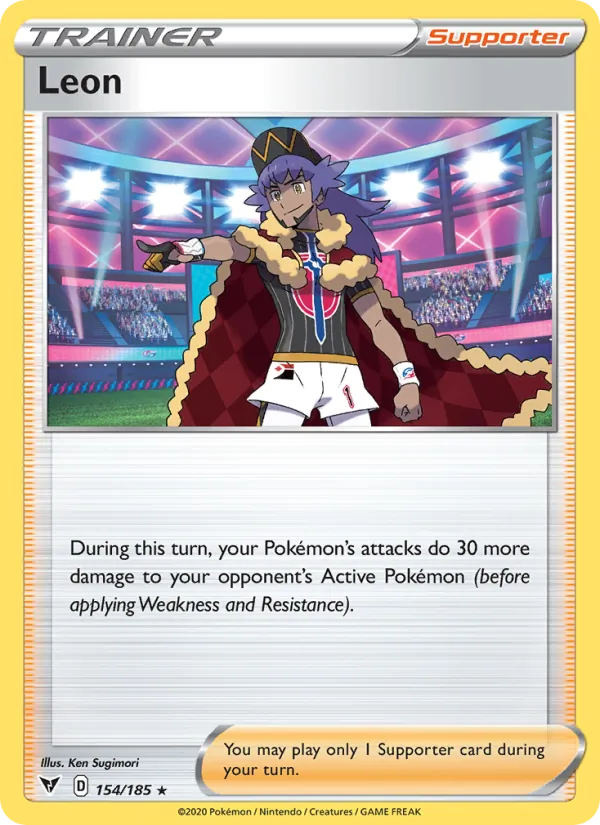 Leon - Vivid Voltage Pokemon Card