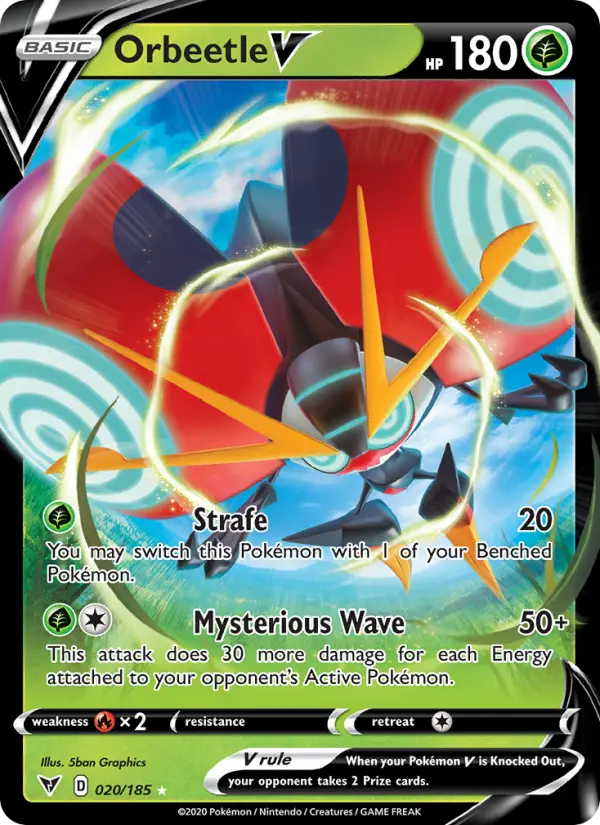 Orbeetle V - Vivid Voltage Pokemon Card