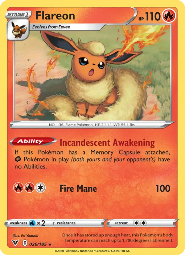 Flareon - Vivid Voltage Pokemon Card