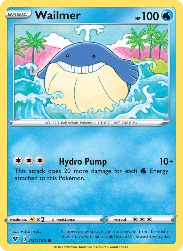 Wailmer - Vivid Voltage Pokemon Card