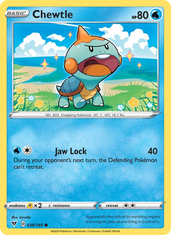 Chewtle - Vivid Voltage Pokemon Card