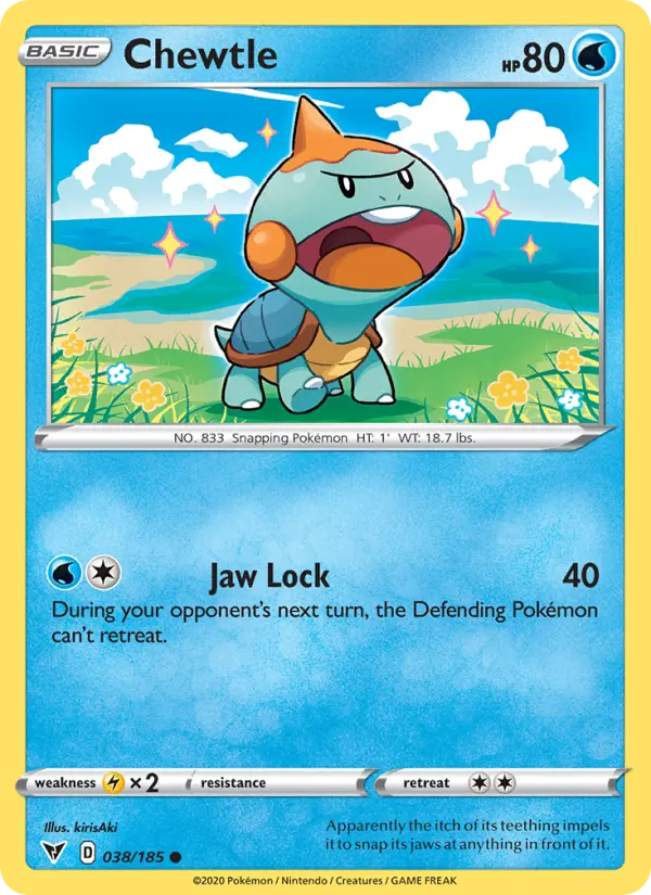 Chewtle - Vivid Voltage Pokemon Card