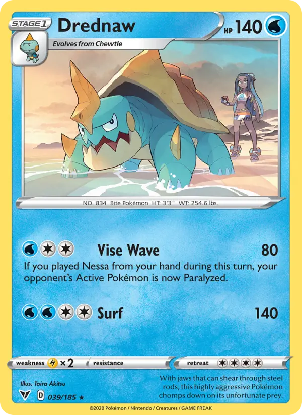 Drednaw - Vivid Voltage Pokemon Card