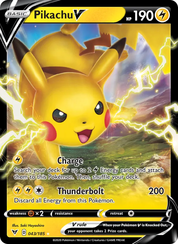 Pikachu V - Vivid Voltage Pokemon Card