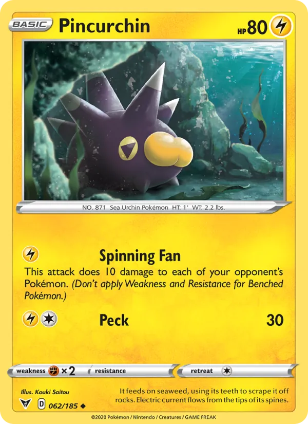 Pincurchin - Vivid Voltage Pokemon Card