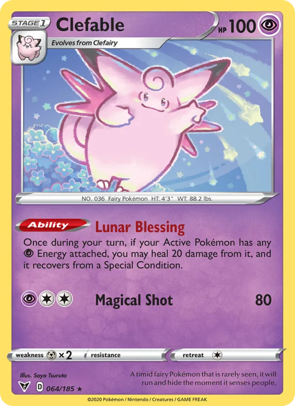 Clefable - Vivid Voltage Pokemon Card