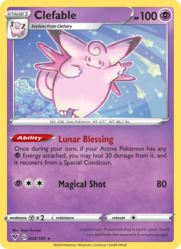 Clefable - Vivid Voltage Pokemon Card