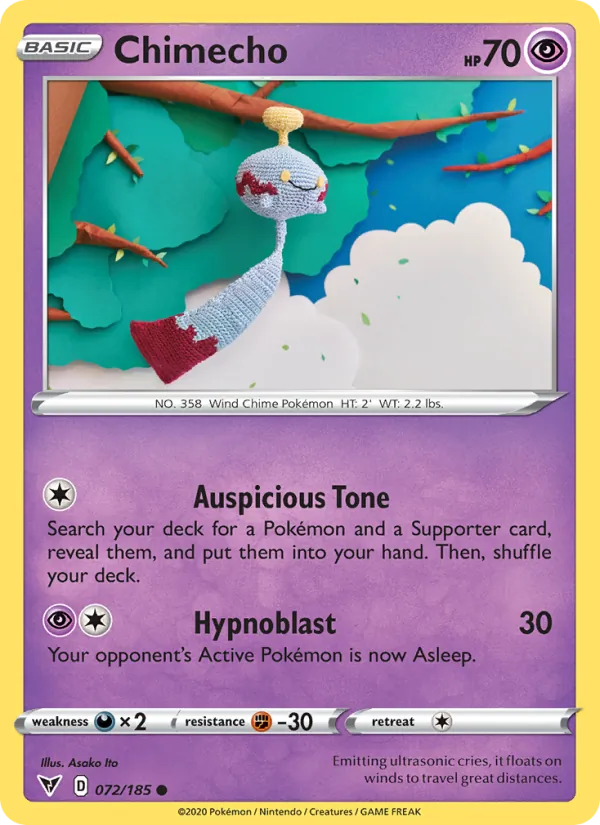 Chimecho - Vivid Voltage Pokemon Card